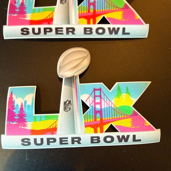 6 Pack Super Bowl LX Printed Patch Seahawks/patriots San Francisco 2/8/2026 - Picture 3 of 8